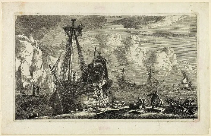 Framed Print : Merchant Ships, 1643 / 68. Creator: Reinier Zeeman Framed Print : Merchant Ships, 1643 / 68. Creator: Reinier Zeeman