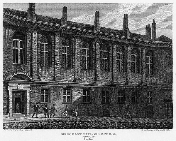 Merchant Taylors School, Suffolk Lane, City of London, 1815. Artist: Sheppard