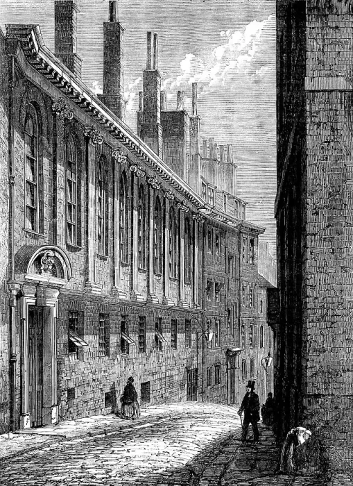 Framed Print : Merchant Taylors School, Suffolk-lane, Cannon-street, City, 1862. Creator: Unknown Framed Print : Merchant Taylors School, Suffolk-lane, Cannon-street, City, 1862. Creator: Unknown
