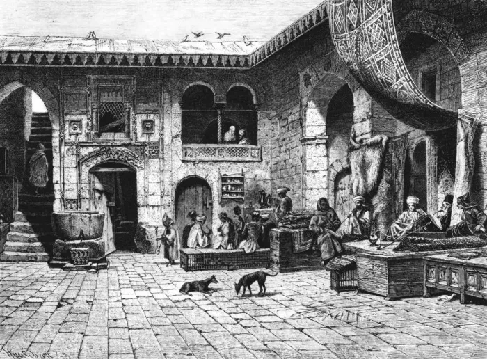 Framed Print : Merchants of Carpet to the Khan El-Country Cottage, 1880 Framed Print : Merchants of Carpet to the Khan El-Country Cottage, 1880