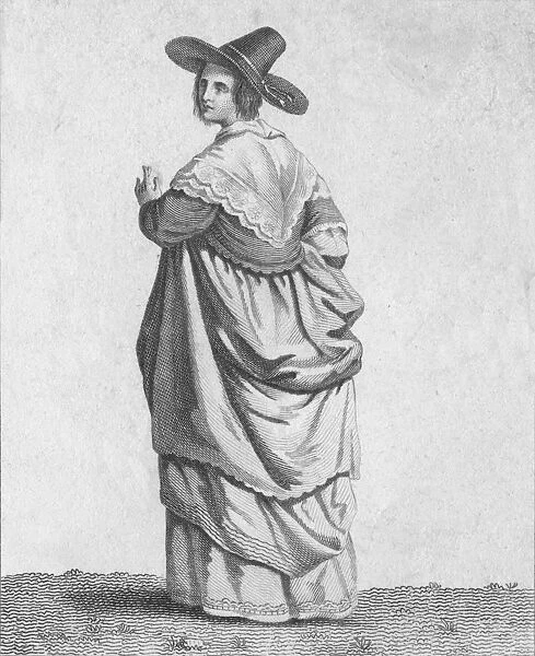 A Merchants Wife - Dress of Eminent Citizens in 1640, 1807. Artist: Warren