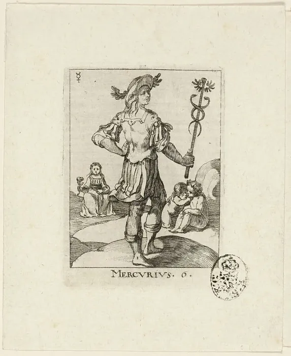 Framed Print : Mercurius, plate six from Der VII Planeten, n.d. Creator: Conrad Meyer Framed Print : Mercurius, plate six from Der VII Planeten, n.d. Creator: Conrad Meyer