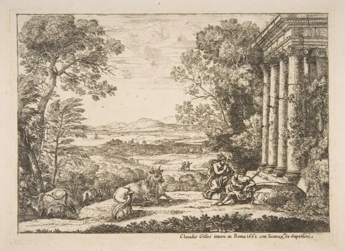 Framed Print : Mercury and Argus, 1662. Creator: Claude Lorrain Framed Print : Mercury and Argus, 1662. Creator: Claude Lorrain