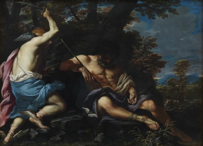 Framed Print : Mercury and Argus, End of 17th-Early 18th century. Creator: Troppa, Girolamo (1637-1710)