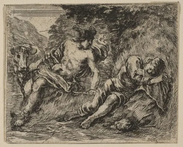 Framed Print : Mercury and Argus, from Game of Mythology (Jeu de la Mythologie), 1644 Framed Print : Mercury and Argus, from Game of Mythology (Jeu de la Mythologie), 1644