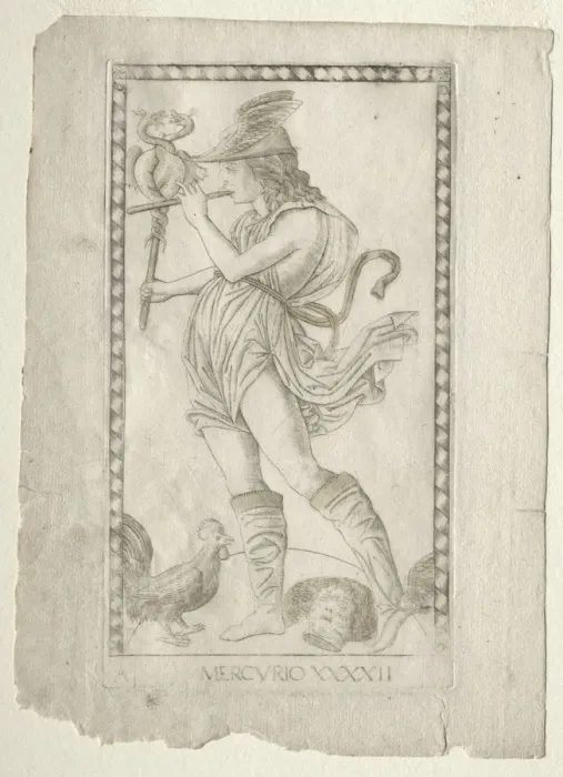 Framed Print : Mercury (from the Tarocchi, series A: Firmaments of the Universe, #42), before 1467 Framed Print : Mercury (from the Tarocchi, series A: Firmaments of the Universe, #42), before 1467