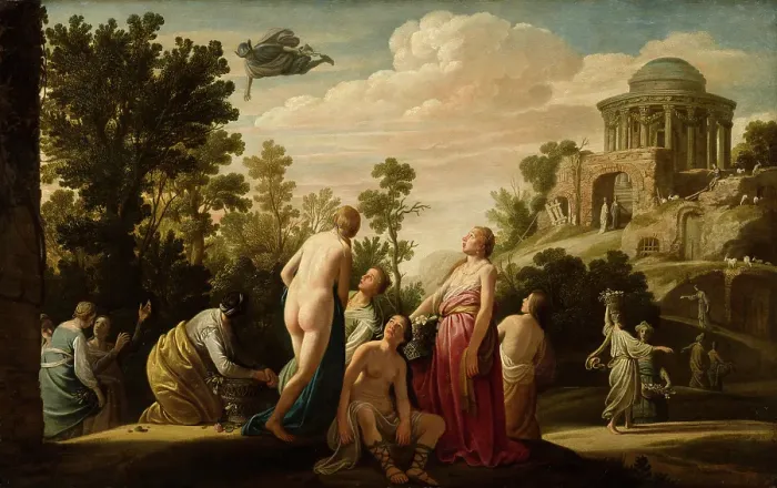 Framed Print : Mercury and Herse. Creator: Claes Cornelisz. Moeyaert Framed Print : Mercury and Herse. Creator: Claes Cornelisz. Moeyaert