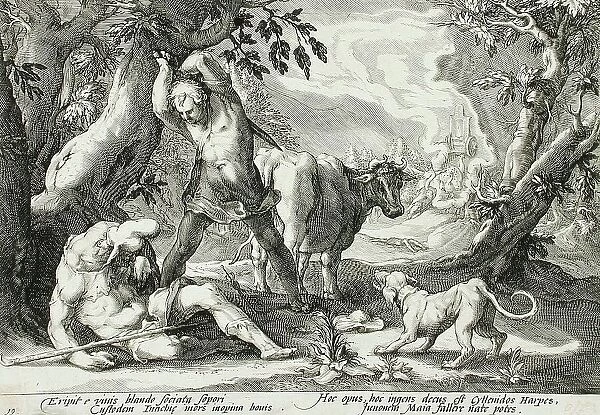 Mercury Killing Argus, published 1589. Creator: Hendrik Goltzius
