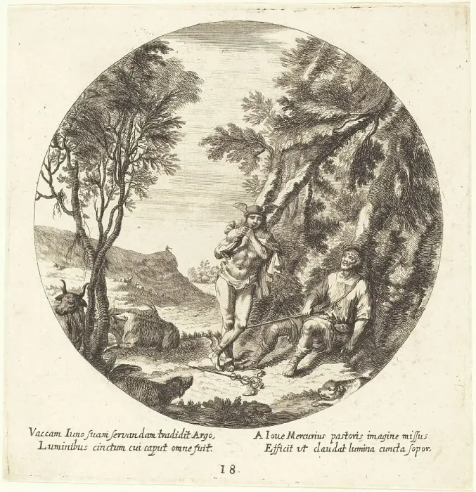 Framed Print : Mercury Lulling Argos to Sleep, 1665. Creator: Georg Andreas Wolfgang Framed Print : Mercury Lulling Argos to Sleep, 1665. Creator: Georg Andreas Wolfgang