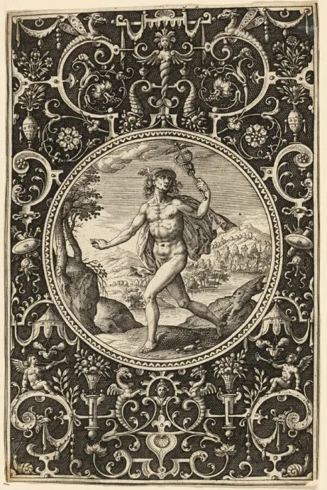 Framed Print : Mercury, n. d. Creator: Adriaen Collaert Framed Print : Mercury, n. d. Creator: Adriaen Collaert