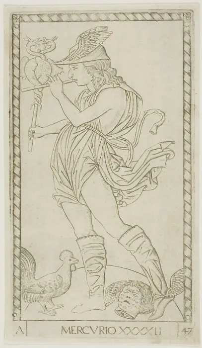 Framed Print : Mercury, plate 42 from Planets and Spheres, c.1465. Creator: Unknown Framed Print : Mercury, plate 42 from Planets and Spheres, c.1465. Creator: Unknown