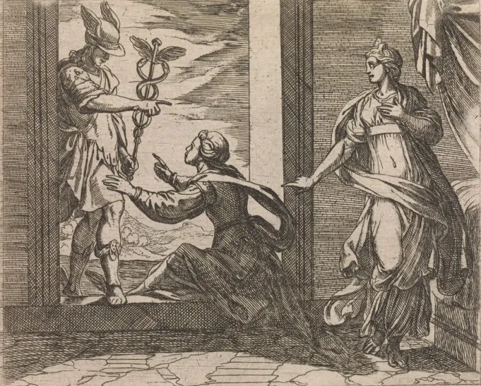 Framed Print : Mercury Turning Aglauros to Stone (Aglauros a Mercurio in lapidem transfor Framed Print : Mercury Turning Aglauros to Stone (Aglauros a Mercurio in lapidem transfor
