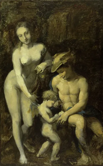 Framed Print : Mercury, Venus and Cupid, after Correggio, between 1871 and 1873. Creator: Jean-Baptiste Carpeaux Framed Print : Mercury, Venus and Cupid, after Correggio, between 1871 and 1873. Creator: Jean-Baptiste Carpeaux