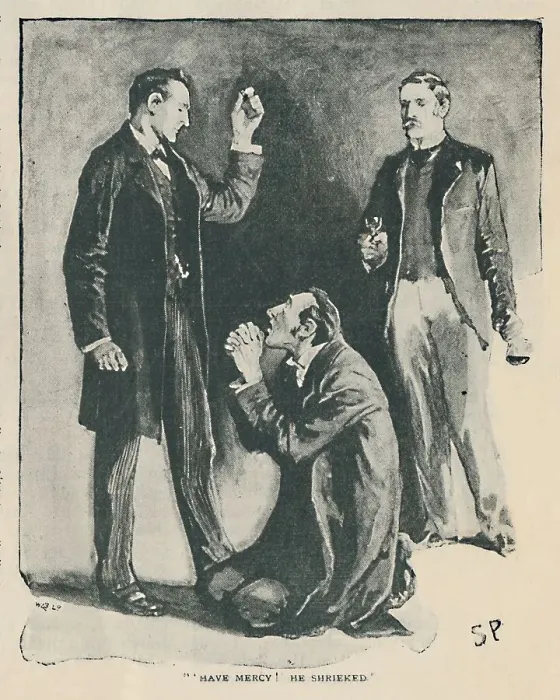 Framed Print : Have Mercy! He Shrieked, 1892. Artist: Sidney E Paget Framed Print : Have Mercy! He Shrieked, 1892. Artist: Sidney E Paget