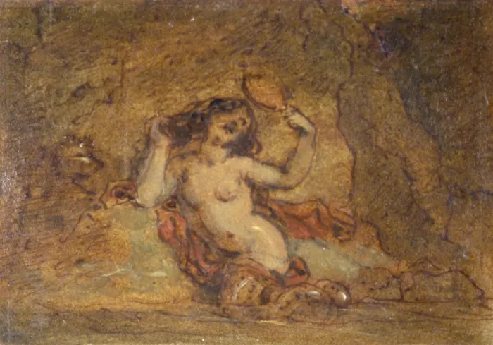 Framed Print : A Mermaid, c1772-1845. Artist: Robert Smirke Framed Print : A Mermaid, c1772-1845. Artist: Robert Smirke