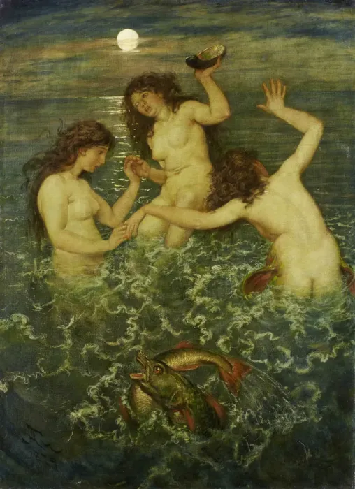 Framed Print : Three Mermaids, 1879 Framed Print : Three Mermaids, 1879