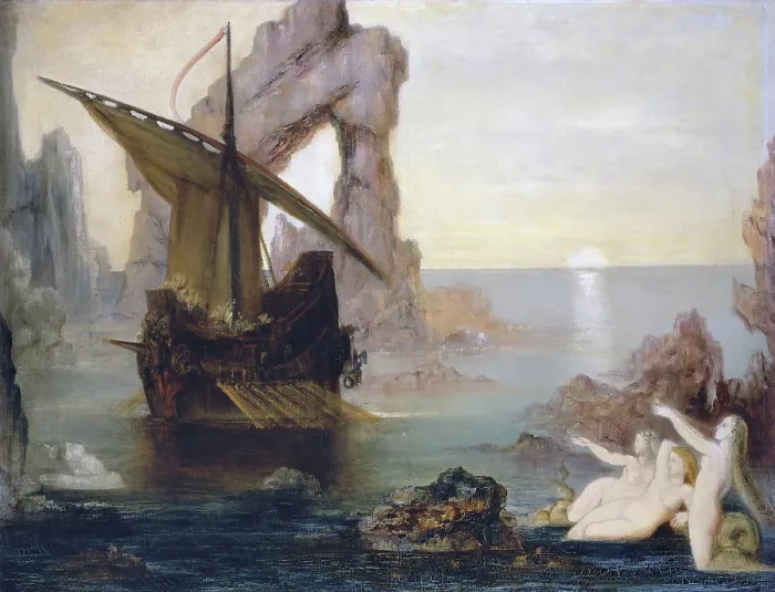 Framed Print : The Mermaids, c1885. Creator: Moreau, Gustave (1826-1898) Framed Print : The Mermaids, c1885. Creator: Moreau, Gustave (1826-1898)