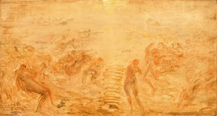 Framed Print : Mermaids Under Water, 1874. Creator: Felix Francois Georges Philibert Ziem Framed Print : Mermaids Under Water, 1874. Creator: Felix Francois Georges Philibert Ziem