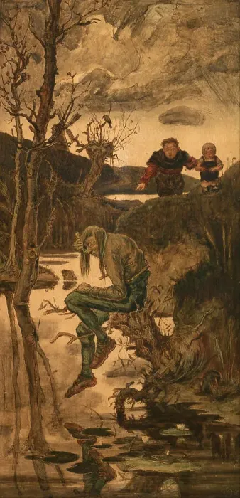 Framed Print : Merman. Artist: Schwaiger, Hanus (1854-1912) Framed Print : Merman. Artist: Schwaiger, Hanus (1854-1912)