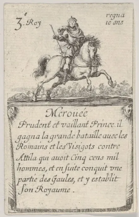Framed Print : Meroüee / Prudent et vaillant... from Game of the Kings of France Framed Print : Meroüee / Prudent et vaillant... from Game of the Kings of France