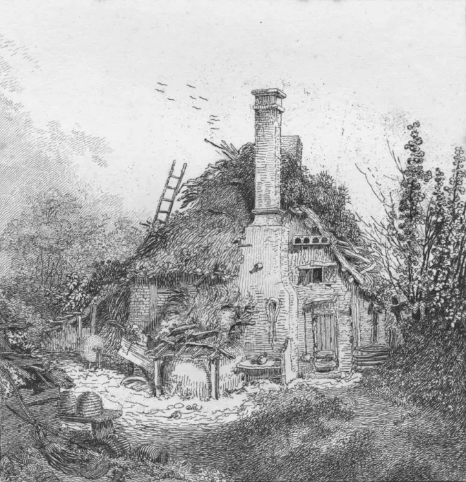 Framed Print : On Merrow Common, Surrey, 1797. Artist: John Thomas Smith Framed Print : On Merrow Common, Surrey, 1797. Artist: John Thomas Smith