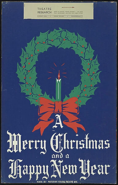 A Merry Christmas and a Happy New Year, [193-]. Creator: Unknown