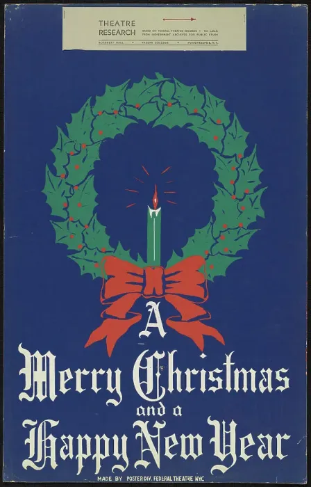 Framed Print : A Merry Christmas and a Happy New Year, [193-]. Creator: Unknown