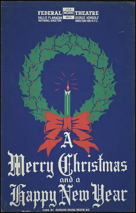 Framed Print : A Merry Christmas and a Happy New Year, [193-]. Creator: Unknown