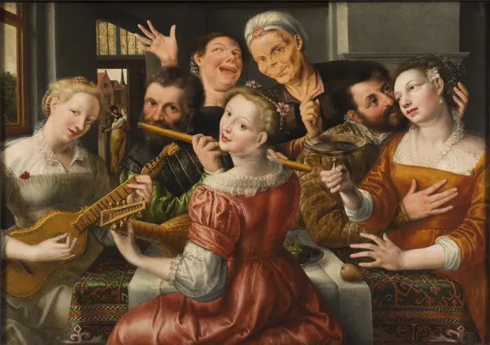Framed Print : A Merry Company Framed Print : A Merry Company