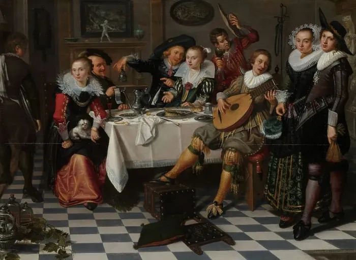 Framed Print : Merry Company, 1629. Creator: Isaac Elias Framed Print : Merry Company, 1629. Creator: Isaac Elias