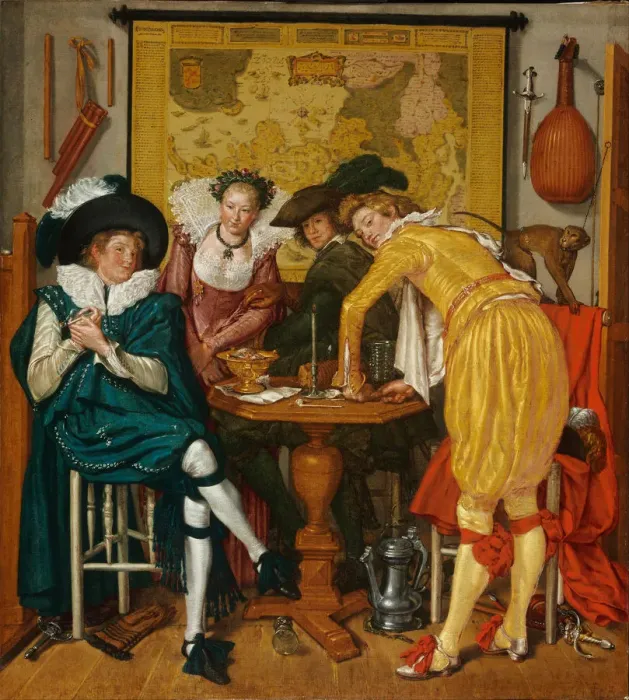 Framed Print : Merry company. Artist: Buytewech, Willem Pietersz. (1591 / 92-1624) Framed Print : Merry company. Artist: Buytewech, Willem Pietersz. (1591 / 92-1624)