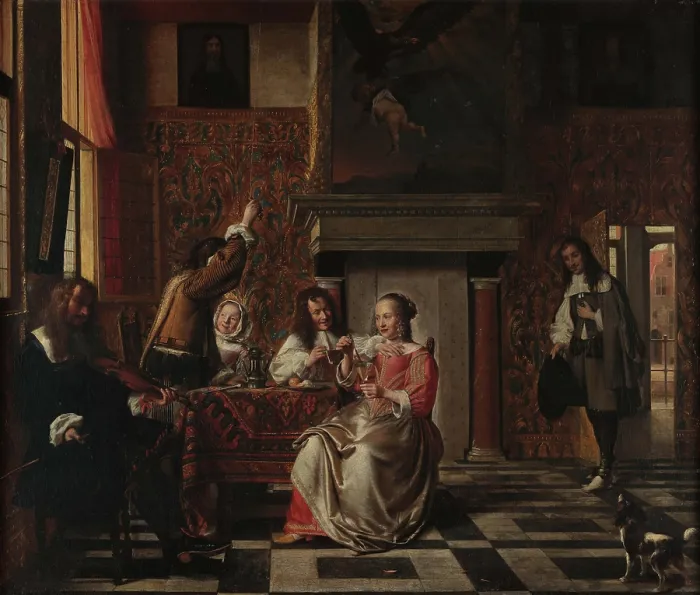 Framed Print : Merry Company. Creator: Hooch, Pieter, de (1629-1684) Framed Print : Merry Company. Creator: Hooch, Pieter, de (1629-1684)