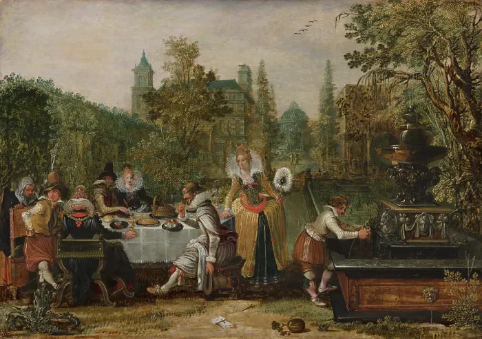 Framed Print : Merry Company in a Park. Creator: Esaias van de Velde Framed Print : Merry Company in a Park. Creator: Esaias van de Velde