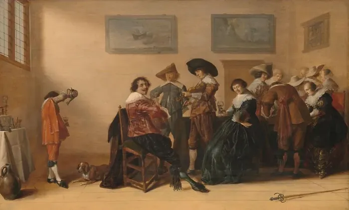 Framed Print : Merry Company in a Room, 1633. Creator: Anthonie Palamedesz Framed Print : Merry Company in a Room, 1633. Creator: Anthonie Palamedesz