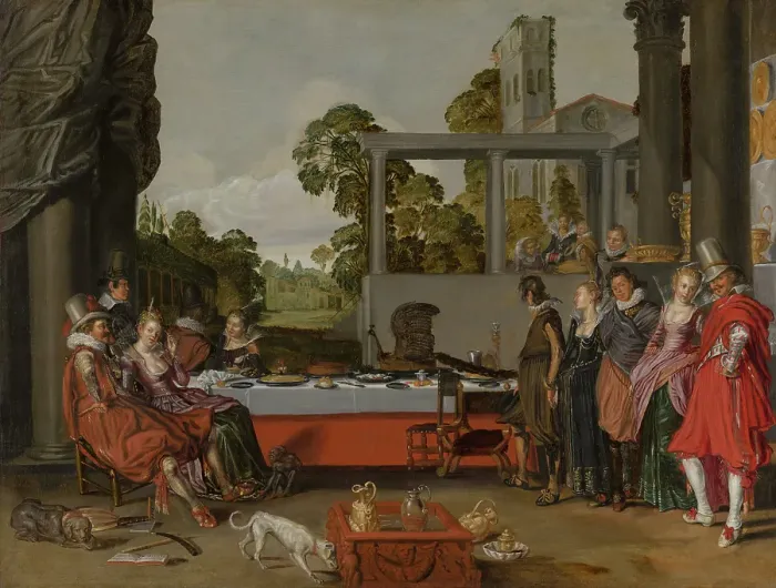 Framed Print : Merry Company on a Terrace. Creator: Willem Pietersz. Buytewech Framed Print : Merry Company on a Terrace. Creator: Willem Pietersz. Buytewech