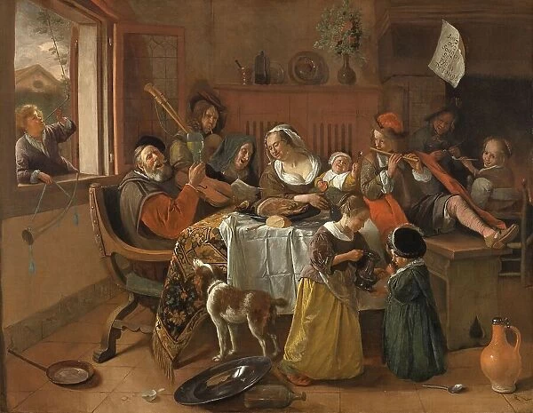 The Merry Family, 1668. Creator: Jan Steen