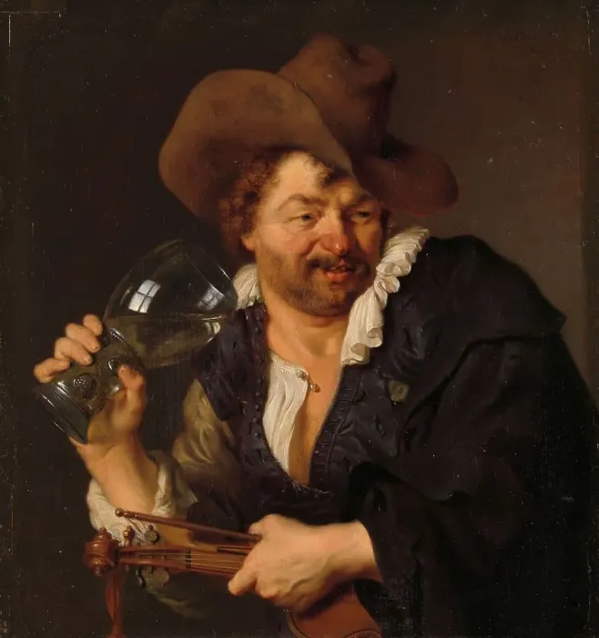 Framed Print : The Merry Fiddler, 1660-1680. Creator: Ary de Vois Framed Print : The Merry Fiddler, 1660-1680. Creator: Ary de Vois