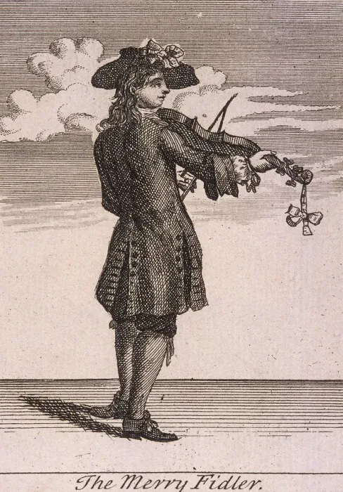 Framed Print : The Merry Fidler, Cries of London, (c1688?) Framed Print : The Merry Fidler, Cries of London, (c1688?)