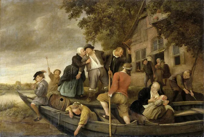Framed Print : The Merry Homecoming, 1679. Artist: Steen, Jan Havicksz (1626-1679) Framed Print : The Merry Homecoming, 1679. Artist: Steen, Jan Havicksz (1626-1679)