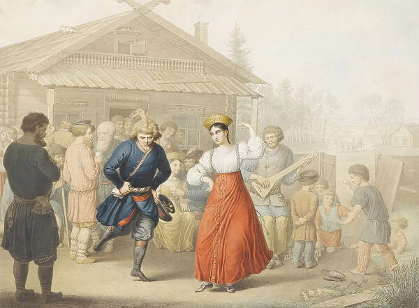 Merry-making Outside a Tavern. Artist: Opiz, Georg Emanuel (1775-1841)