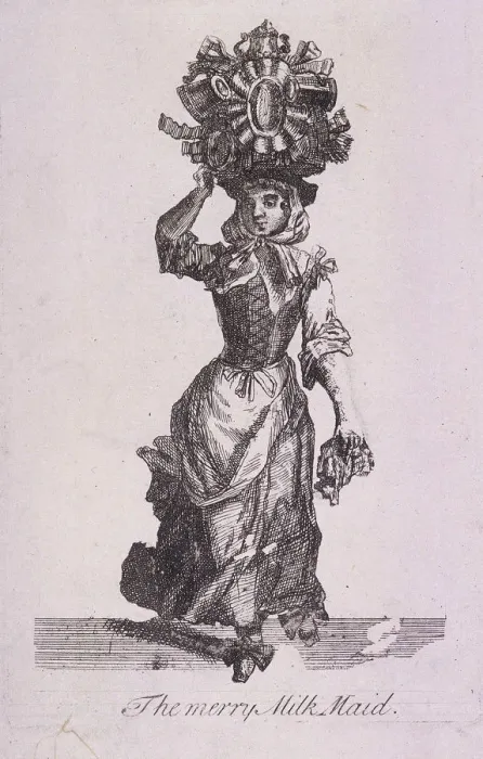 Framed Print : The Merry Milk Maid, Cries of London, (c1688?) Framed Print : The Merry Milk Maid, Cries of London, (c1688?)