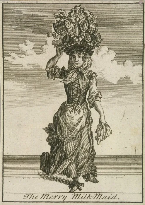 Framed Print : The Merry MilkMaid, Cries of London, (c1688?) Framed Print : The Merry MilkMaid, Cries of London, (c1688?)