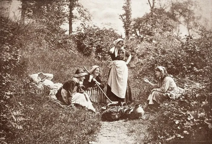 Framed Print : A Merry Tale, Printed 1889-1891. Creator: Henry Peach Robinson Framed Print : A Merry Tale, Printed 1889-1891. Creator: Henry Peach Robinson