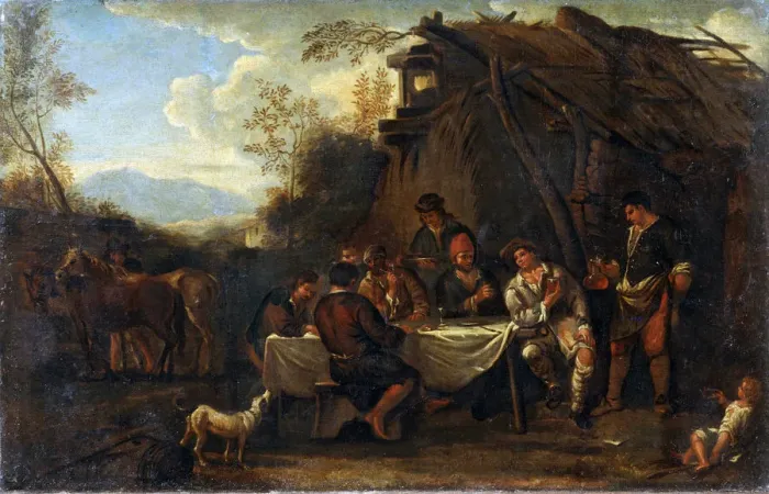 Framed Print : Merrymeeting, 17th century Framed Print : Merrymeeting, 17th century