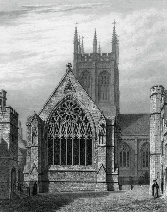 Framed Print : Merton College Chapel, from the quadrangle, Oxford, 1834. Artist: John Le Keux Framed Print : Merton College Chapel, from the quadrangle, Oxford, 1834. Artist: John Le Keux