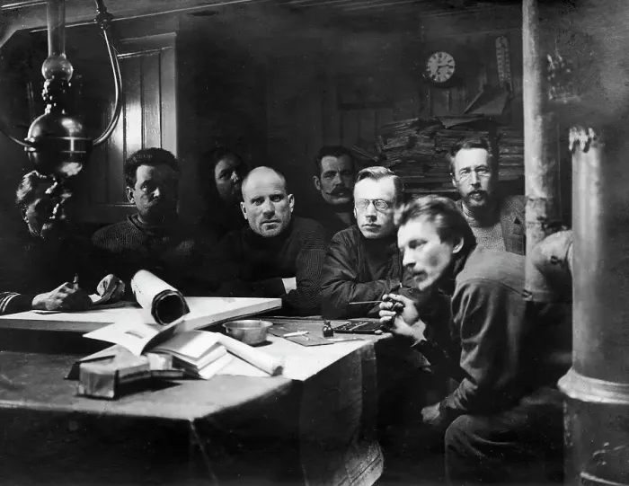 Framed Print : In the Mess-Room of the Ship Saint Martyr Foka, 1913. Creator: Unknown. In the Mess-Room of the Ship Saint Martyr Foka, 1913. Creator: Unknown