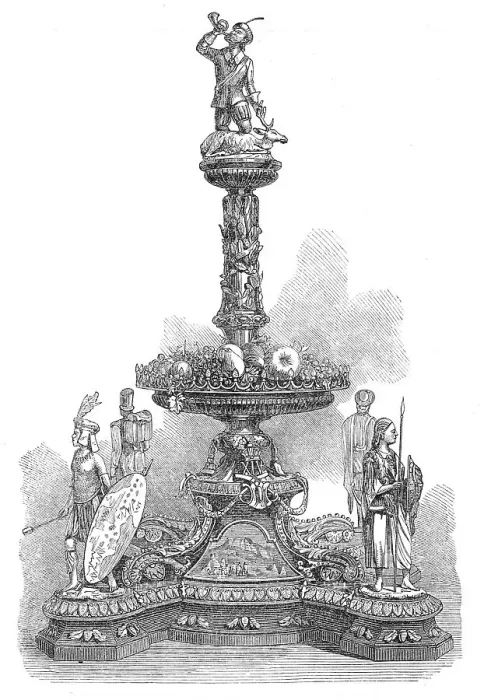 Framed Print : Mess-table ornament for officers of the 45th Regiment, 1871. Creator: Unknown Framed Print : Mess-table ornament for officers of the 45th Regiment, 1871. Creator: Unknown