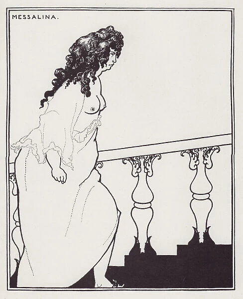 Messalina returning from the Bath, 1897. Creator: Aubrey Beardsley