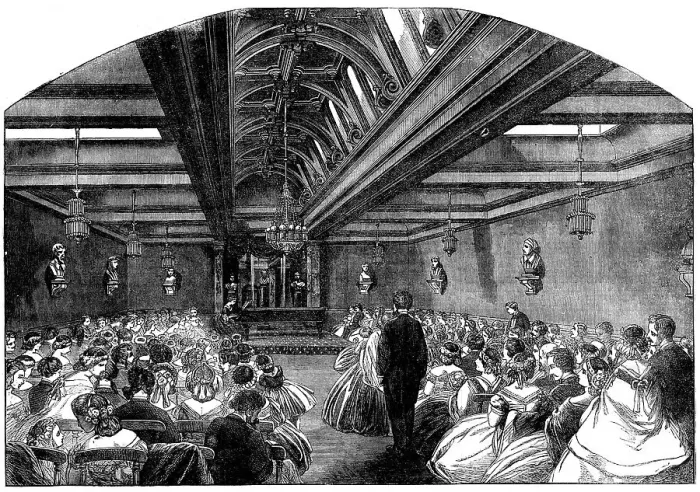 Framed Print : Messers. Collard's Concert-room, Grosvenor-street, 1862. Creator: Unknown Framed Print : Messers. Collard's Concert-room, Grosvenor-street, 1862. Creator: Unknown