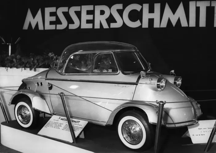Framed Print : Messerschmitt, at Geneva show 1958. Creator: Unknown Framed Print : Messerschmitt, at Geneva show 1958. Creator: Unknown